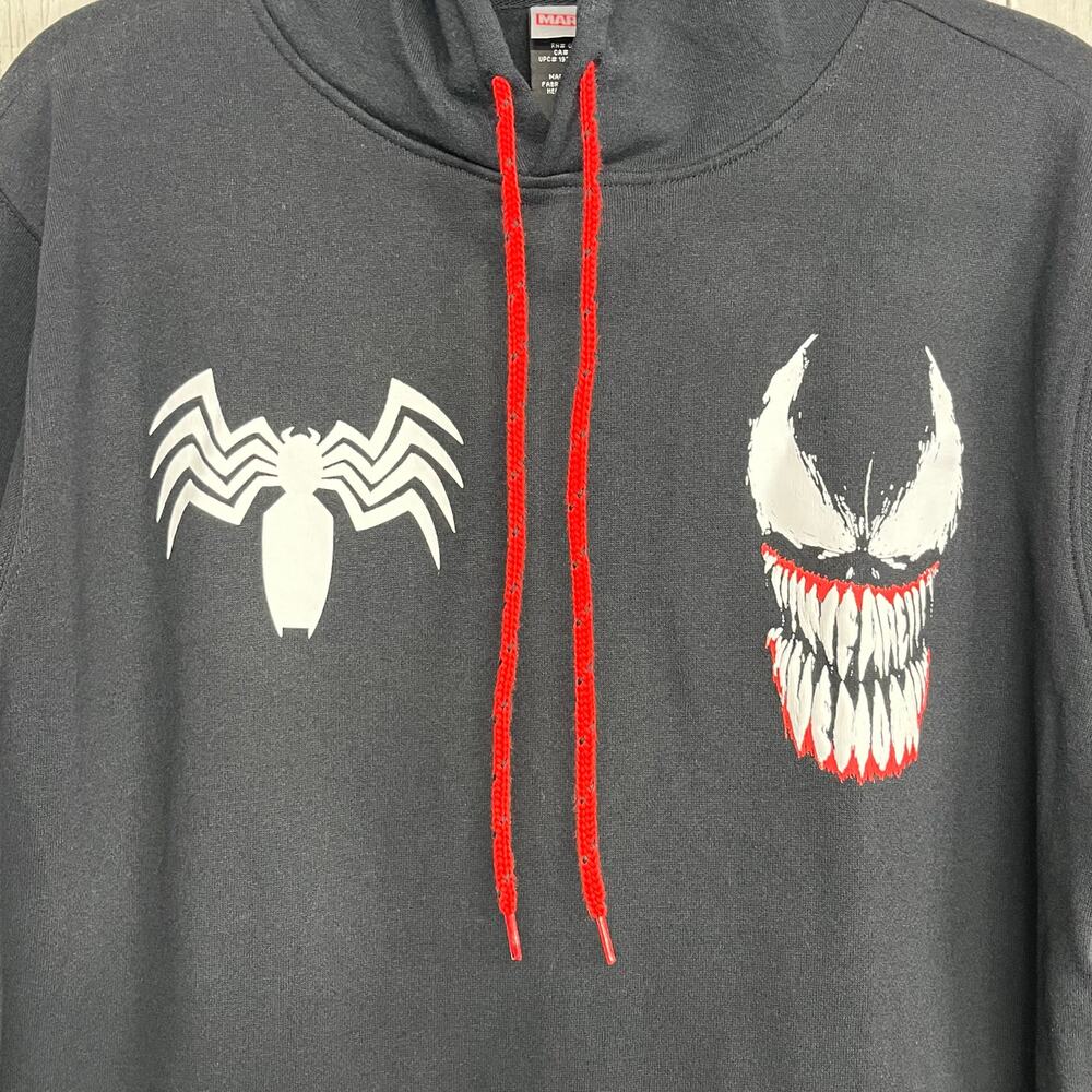 Marvel Big Venom Graphic Print Long Sleeve Pullover Hooded Sweatshirt Hoodie - Picture 3 of 10
